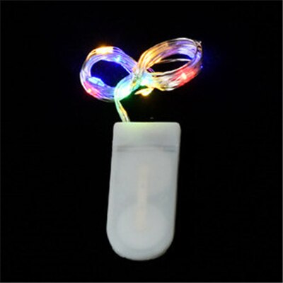 Led-lichtsnoer 3m 2m knoppen 5m op batterijen werkend, voor kerstversiering op bruiloften en andere gelegenheden.: Rgb / 5m 50 led niet batterij