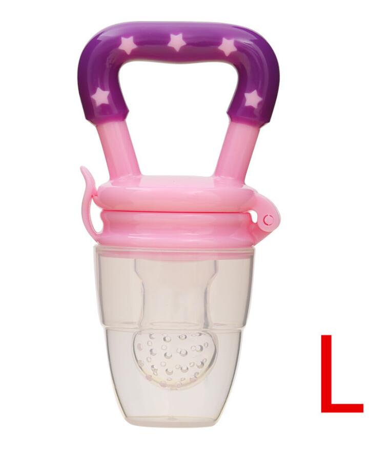 Baby småbarn leksaker bitringar bröstvårta form frukt bite silikon säkerhet mat matning leksaker för över 3 månader newborm jul: Rosa l