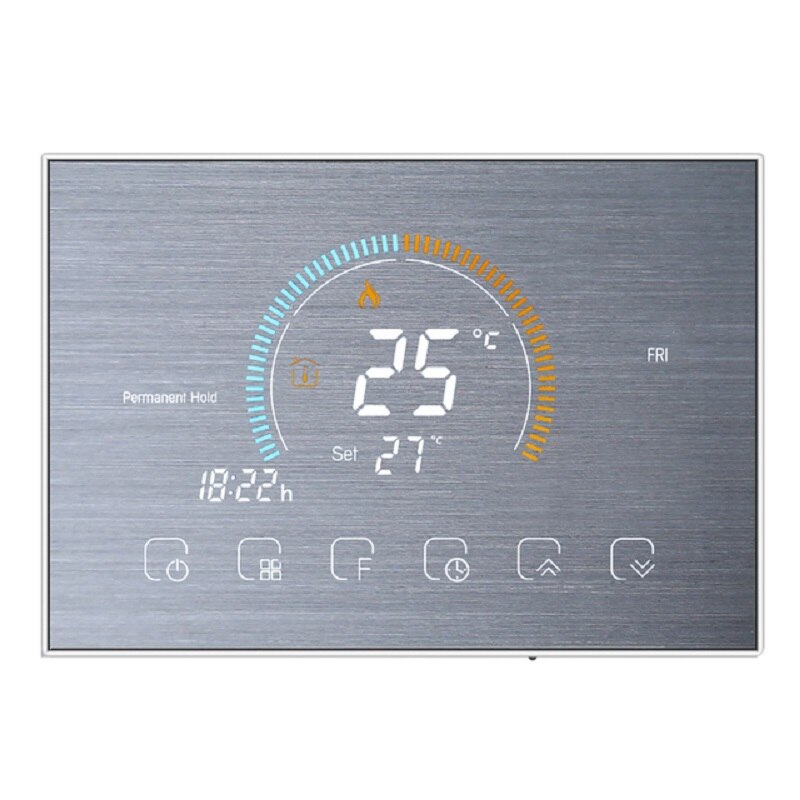 Wireless Thermostat Touch Screen Programmable Temperature Controller for Room Heating with Gas Boiler and Actuator with Tuya
