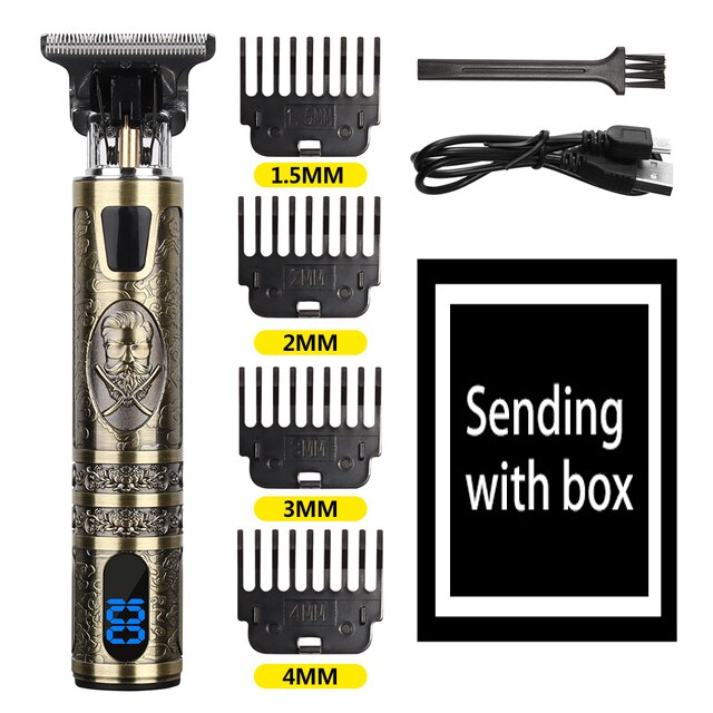 Tondeuse à cheveux professionnelle 2022 T9 0mm pour hommes, rasoir électrique pour barbe et barbier, Machine pour couper les cheveux: elder LCD