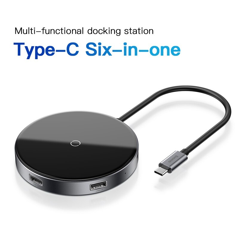 Baseus USB Typ C Hub zu HDMI 4k USB 3.0 Hub Typ-c PD Energie Adapter Für MackBook Profi Luft Qi Drahtlose Ladegerät USB-C Splitter HAB