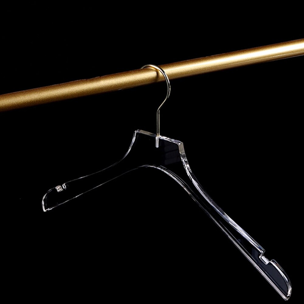 10 stk 15 " kvinde klar akryl tøj bøjle guld krog bøjle voksen bøjle rack