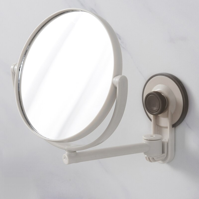 Bath Mirror Cosmetic Mirror 1X/3X Magnification Suction Cup Adjustable Makeup Mirror Double-Sided Bathroom Mirror: Default Title