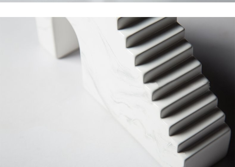 Arte moderno soporte para velas de cerámica blanco nórdico portavelas vela centro de mesa nupcial decoración del hogar Ideas de