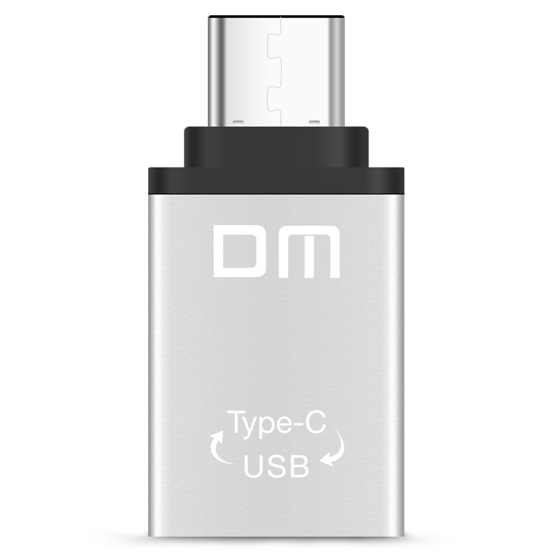 DM Type-C Adapter zilver USB C Mannelijke om USB3.0 Femail USB OTG converter voor apparaten met type c interface