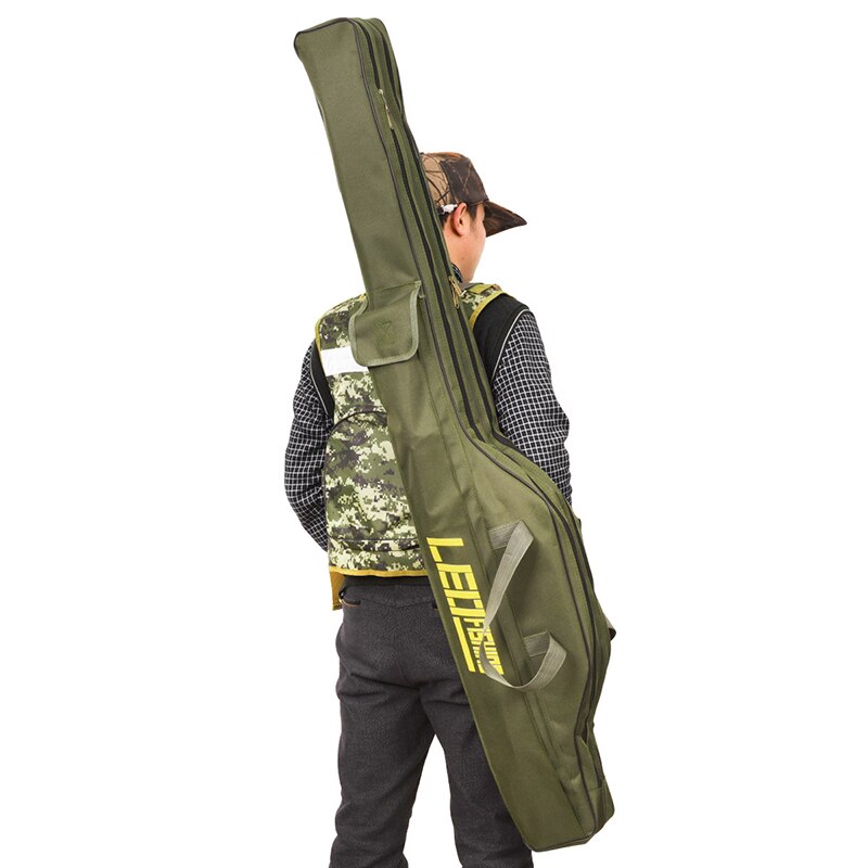 100/150cm sammenleggbar fiskepose oxford fiske deksel stang spinning bag fiskestang snelle lokke bag oppbevaring fiskeutstyr bag