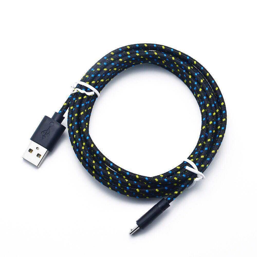 1m náilon trançado micro cabo usb sincronização de dados usb carregador cabo para samsung huawei xiaomi htc android telefone usb micro cabos: black