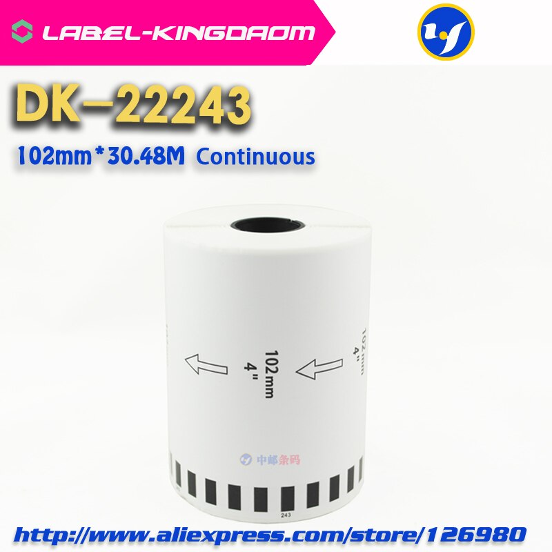 5 Refill Rolls Compatible DK-22243 Label 102mm*30.48M Continuous Compatible for Brother QL-1060 Label Printer White Paper DK2243
