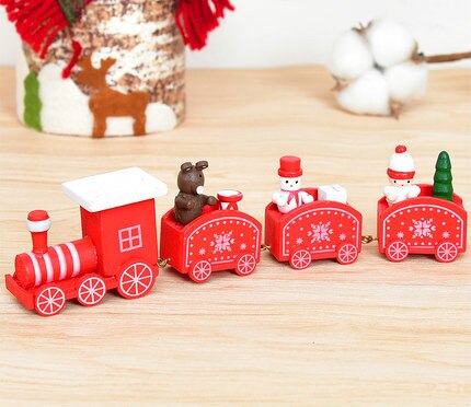 Nuovo Treno di Natale Blocchi Decorazione Di Natale con Babbo natale Di Natale per Bambini Giocattoli Regali Decorazioni Navida Regali di Nuovo Anno: 4 rosso