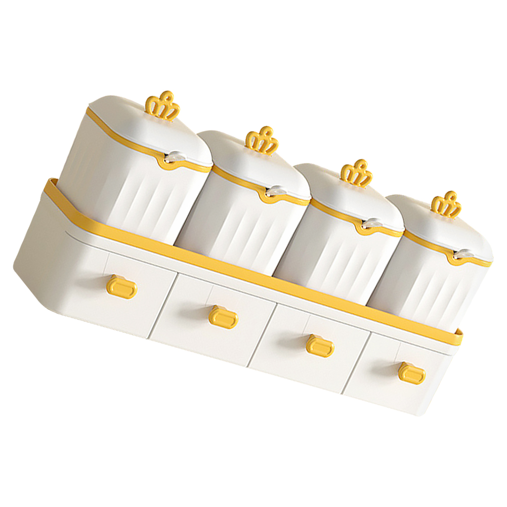 1 Set of Portable Spice Jar Kitchen Seasoning Box Salt Pepper Spice Boxes