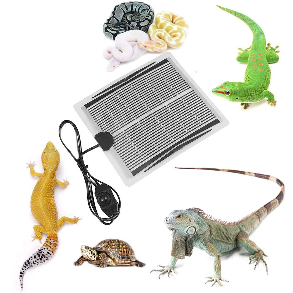 Para Mascotas calentador de reptil Pet almohadilla de calefacción para vivero de reptiles terrario calentador con termostato controlador enchufe de la UE