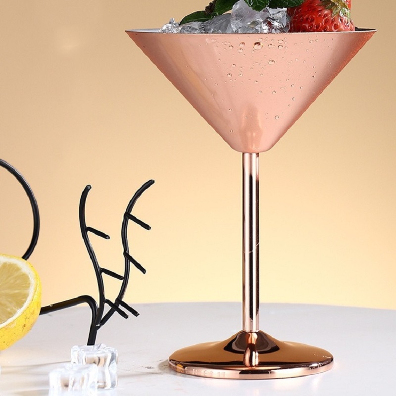 180ml Stainless Steel Wine Glass Cocktail Goblet Red Wine Martini Metal Wine Glass Champagne Cup For Bar Restaurant