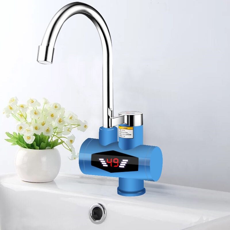 Rx -015-6x,3000w instant 360 ° draaibare elektrische kraan warmwaterboiler roestvrij staal onder instroom led display: Recept -015-4x