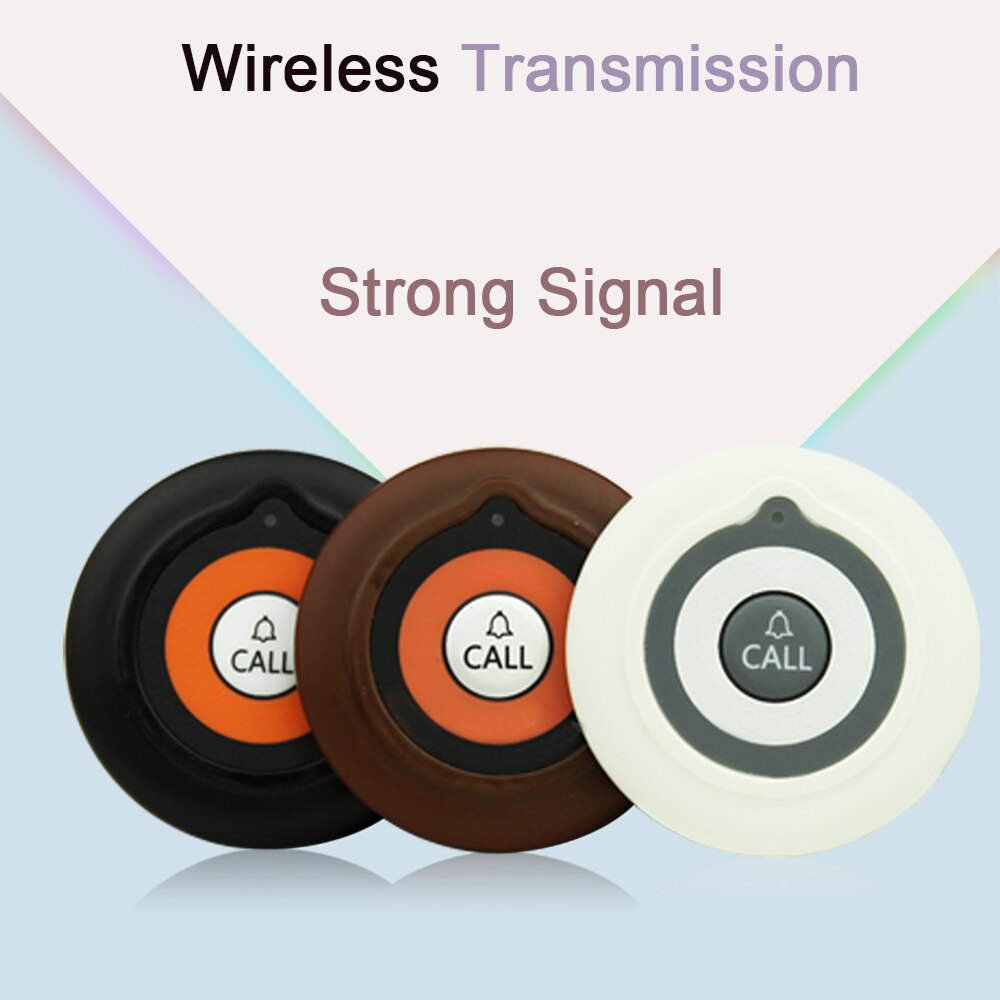 JINGLE BELLS Wireless Calling System Cafe, Hotel, Office 3 Call Button+1 Watch Pager Receiver Call Restaurant Pager System 433MH