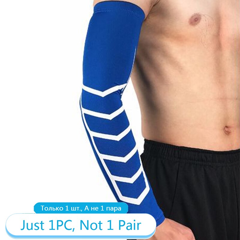 Outdoor Sports Cycling Sleeves, Sun Protection, Anti-ultraviolet Cooling, Arm Guards, Fitness Running Basketball Ice Silk Gloves: 1Piece-Blue / M(Within 60 KG)