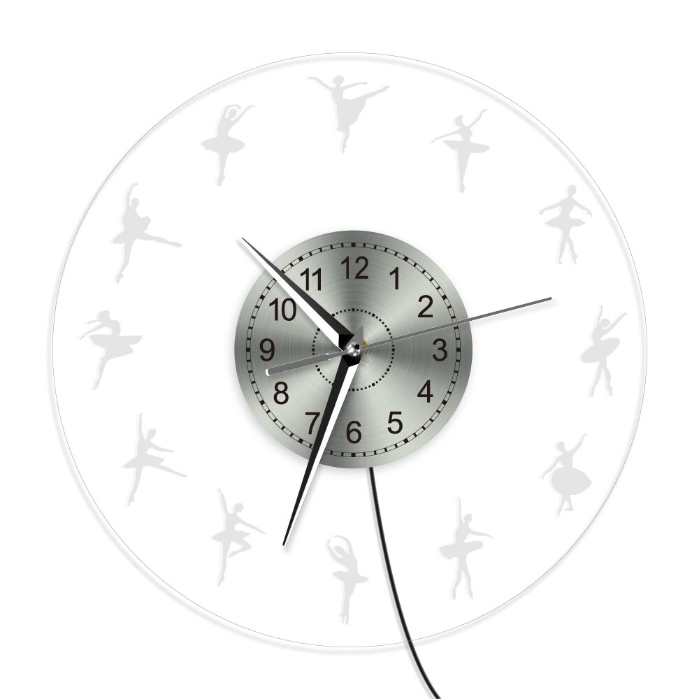 Ballerina LED Wall Clock Iconic Dancers Acrylic Ed... – Grandado