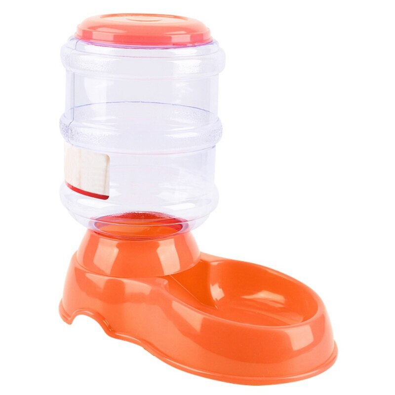 Automatic Eat Drink Supplies Pet Dog Cat Feeder Drinkers Water Dispenser Cat Dog Feeding Drinking Machine Pet Animal No Power: Feeder orange