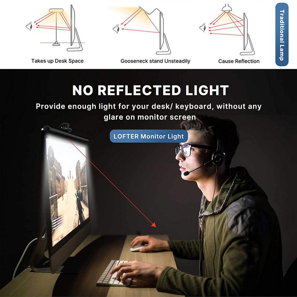 Usb Screenbar Light Desk Lamp Computer Laptop Screen Bar Hanging Light Table Lamp For LCD Monitor Lamp Study Reading Light