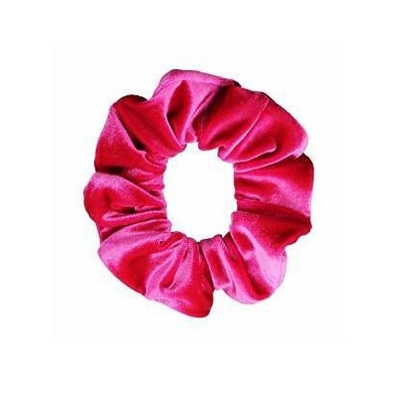 1pc sólido senhora veludo cabelo scrunchies anel feminino meninas elástico cabelo bandas de borracha acessórios para mulher rabo de cavalo titular: Rose Red