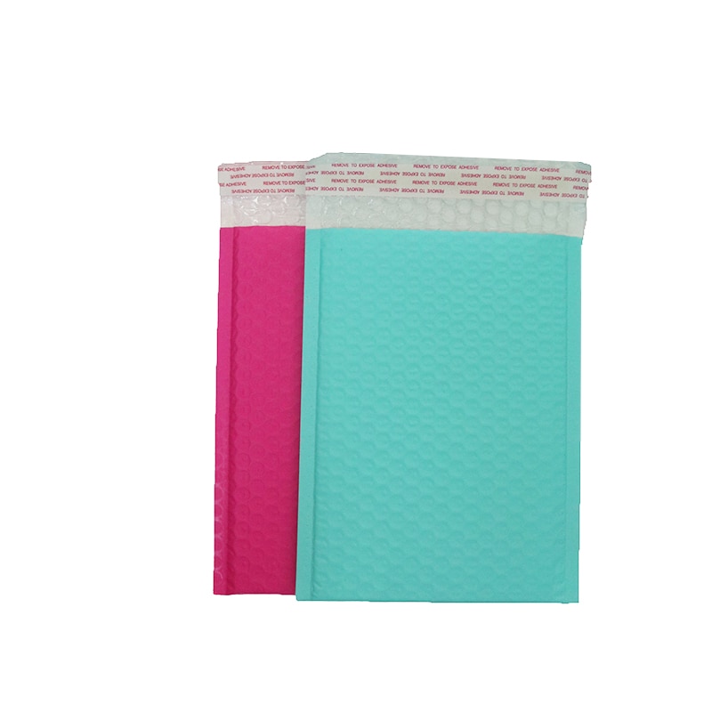 60 stk/parti plastik boble mailers grøn pose med boble rose rød ekspres emballage kuvert post boble pose 18 x 23cm