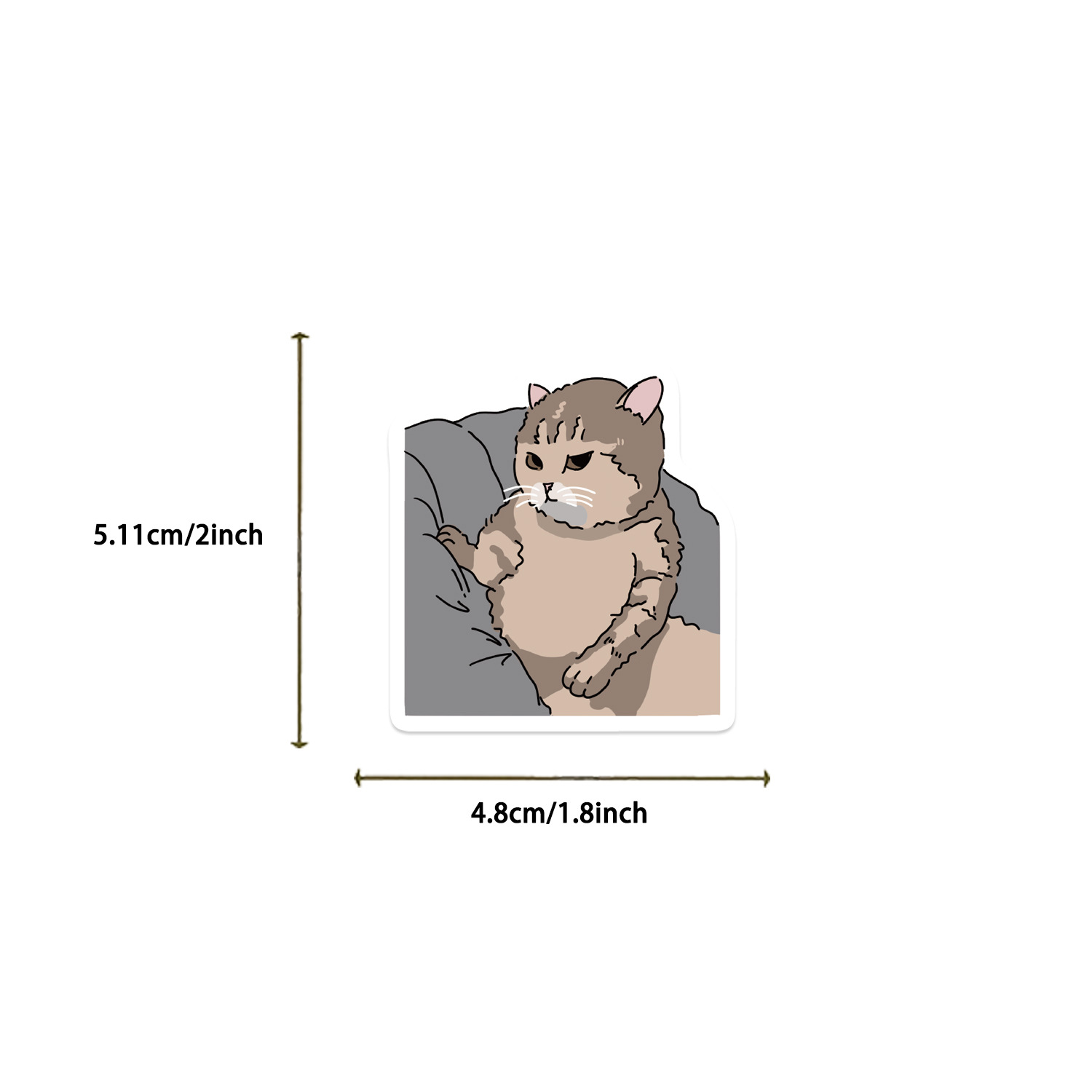50 sztuki uroczych naklejek z kotkami i memami, wodoodporne naklejki z graffiti, etui na telefon, laptop, fajna naklejka do scrapbookingu