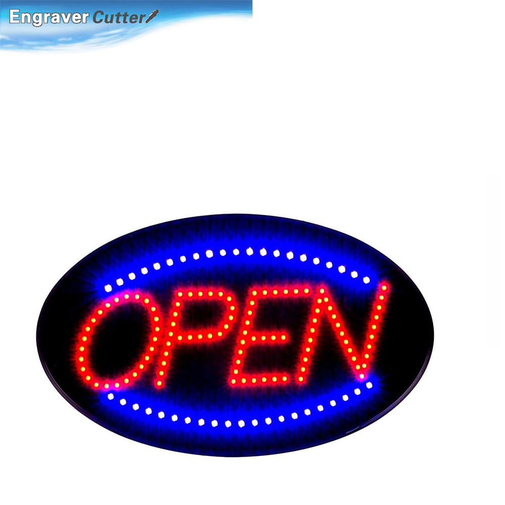LED advertising light Ultra Bright LED Neon Light Animated Motion OPEN Business Sign
