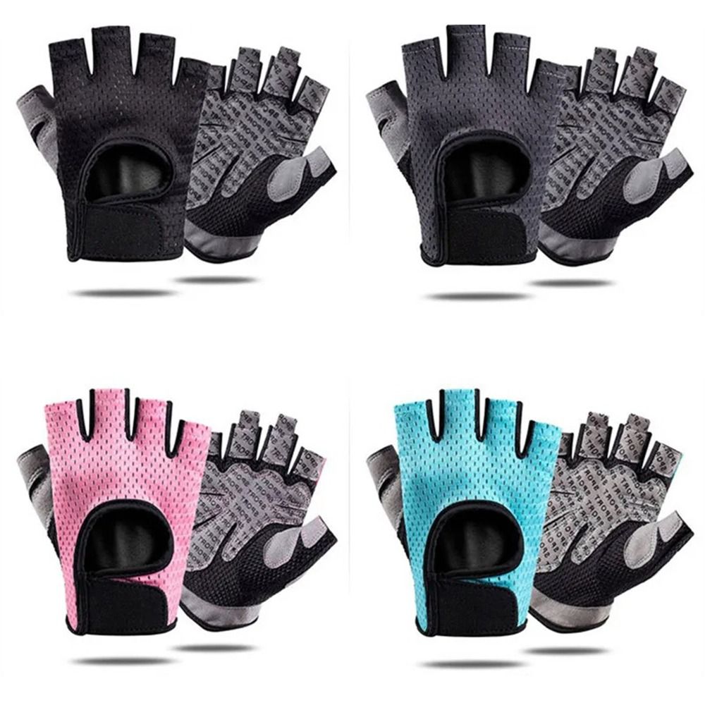 Ademende Workout Handschoenen Gewicht Tillen Vingerloze Gym Fitness Oefening Halve Vinger Handschoenen Voor Powerlifting Vrouwen Mannen