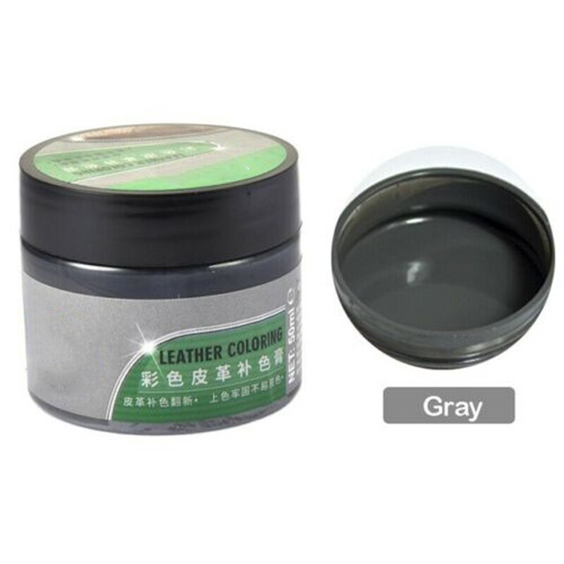 Advanced Leather Repair Gel Auto Maintenance Agent Coating Paste with 8 Related Tools YE: Gray