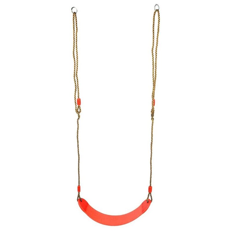 Adjustable Indoor Outdoor Swing Seat Rope Garden Playground Tree Hanging Seat Play Park Toy: Red