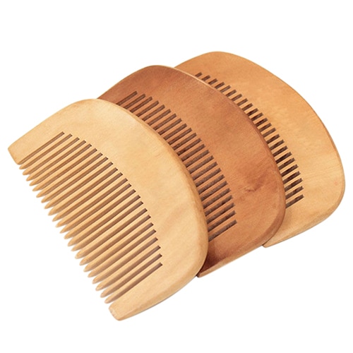 Hair Health Care Natural Peach Wood Comb Close Teeth Anti-Static Head Massage