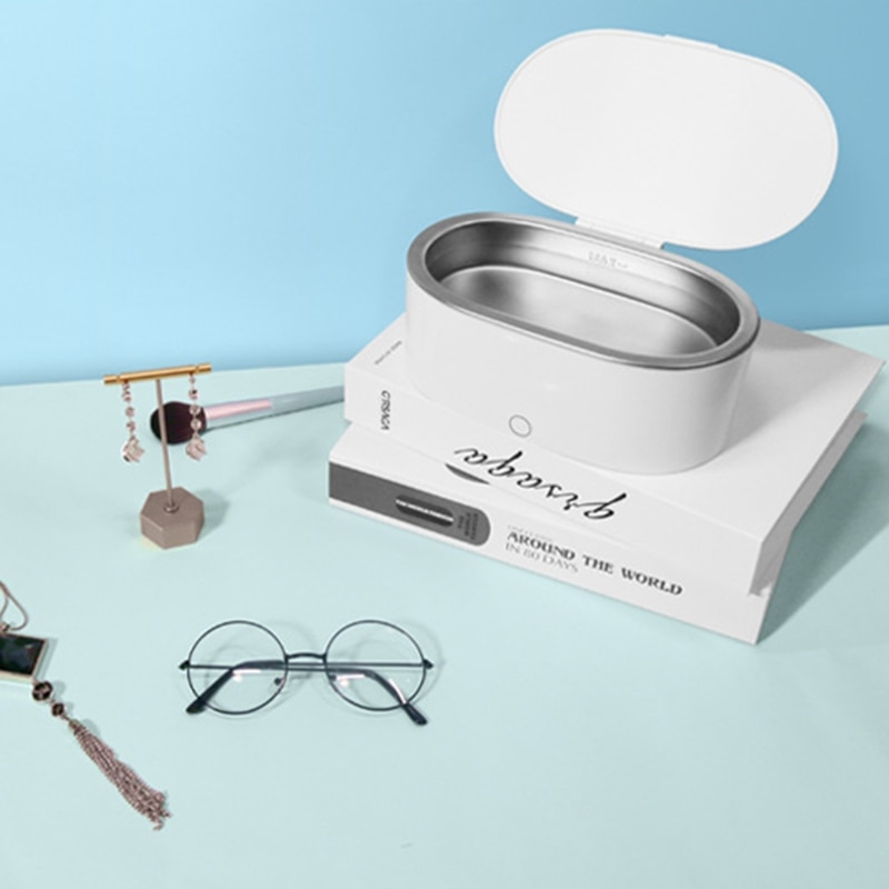 Mini nettoyeur de bijoux à ultrasons 24W, 500ml 220-240V, outil de maquillage pour lunettes, montre, Machine de nettoyage en un clic