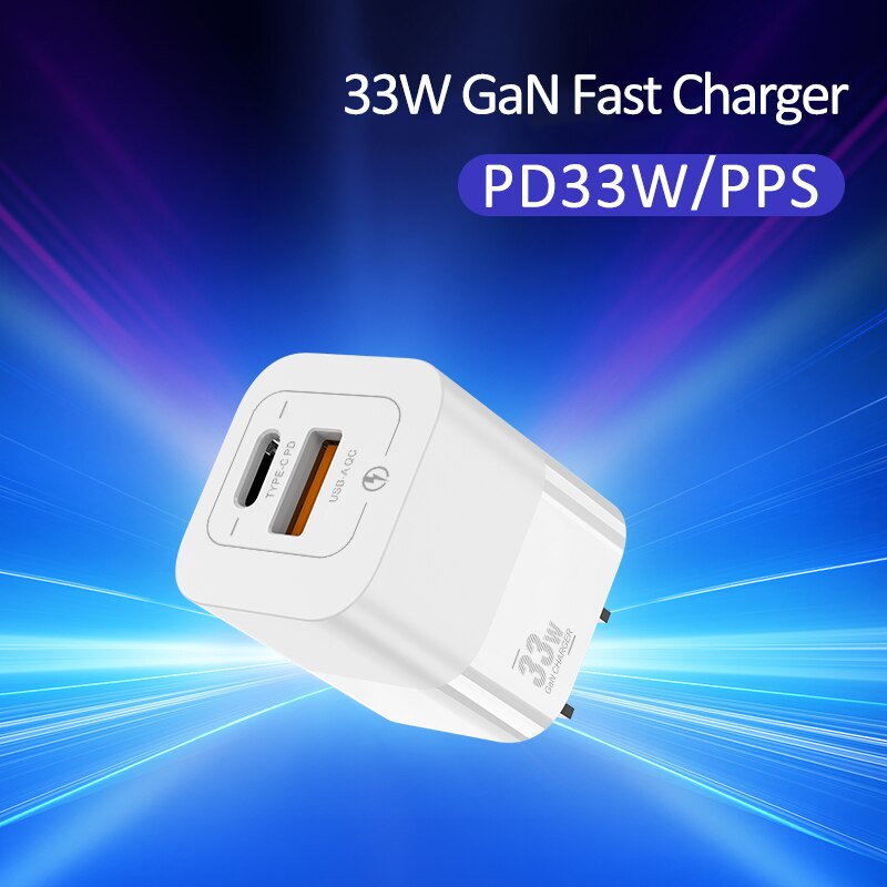 ILEPO Mini 33W GAN USB C ładowarka typu C PD szybkie ładowanie dla iPhone 13 12 11 Max Pro XS 8 Plus dla iPad Pro Air Laptop Samsung