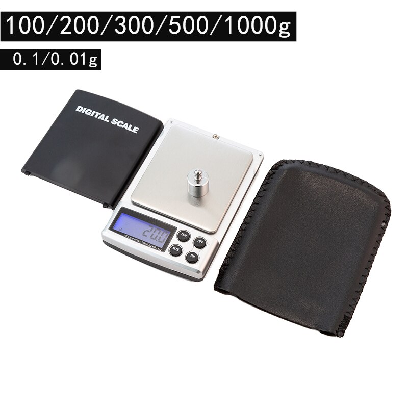 0.01/0.1g Precision LCD Digital Scales 100/200/300/500/1000g Mini Electronic Grams Weight Balance Scale Tea Baking Weighing