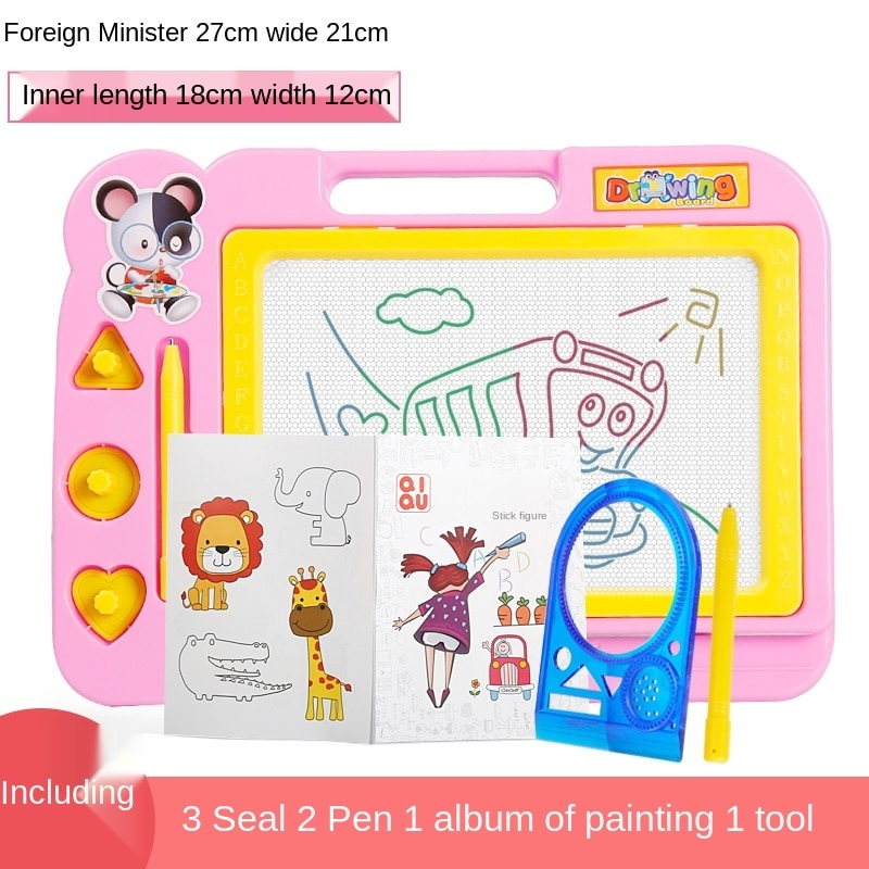 Children's drawing board magnetic writing board baby 1-3 years old 2 toys magnetic color graffiti board birthday art DIY