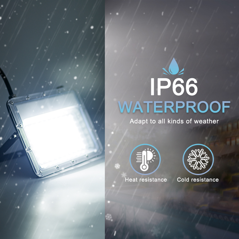 LED-Strahler, IP66, wasserdicht, Reflektor-Flutlicht, ultrahelles Licht, 30 W, 50 W, 100 W, 150 W, 200 W, 300 W, 400 W, Garten- und Hofbeleuchtung