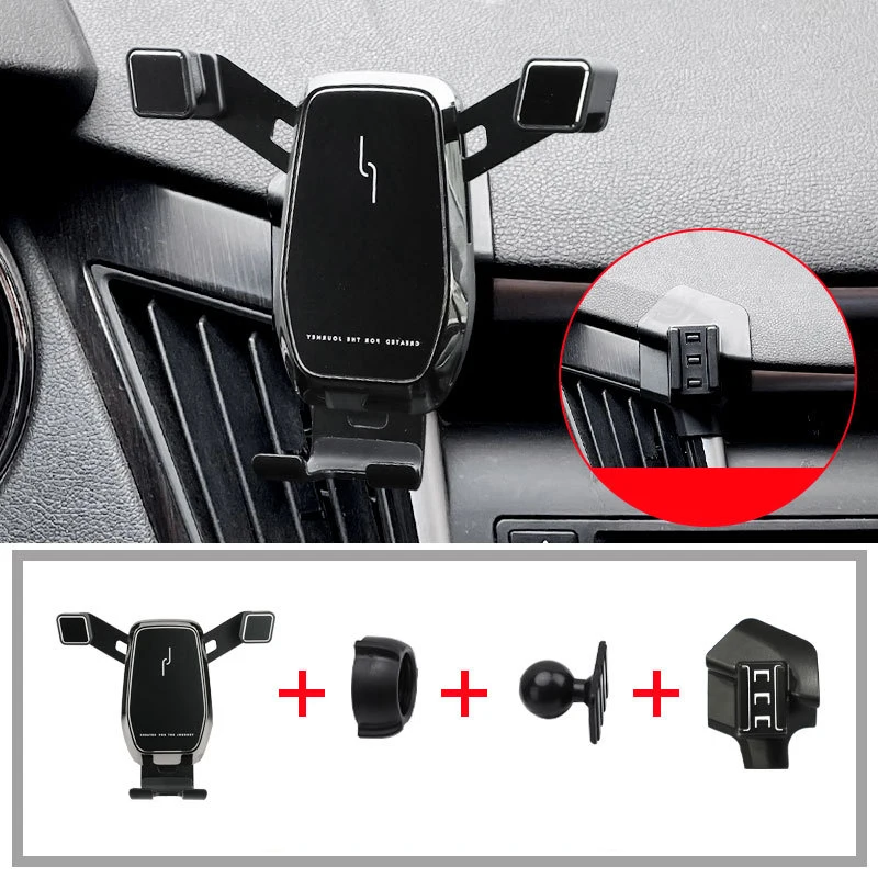Soporte de teléfono móvil para coche Hyundai Sonata 8th YF , accesorio modificado para ventilación de aire: Marrón