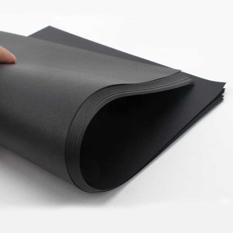 A4 Black Kraft Paper for DIY Handmade Cardboard Making 80g/120g/180g/230g/250g/300g/400g Hand Painting Paper Sketch Paper