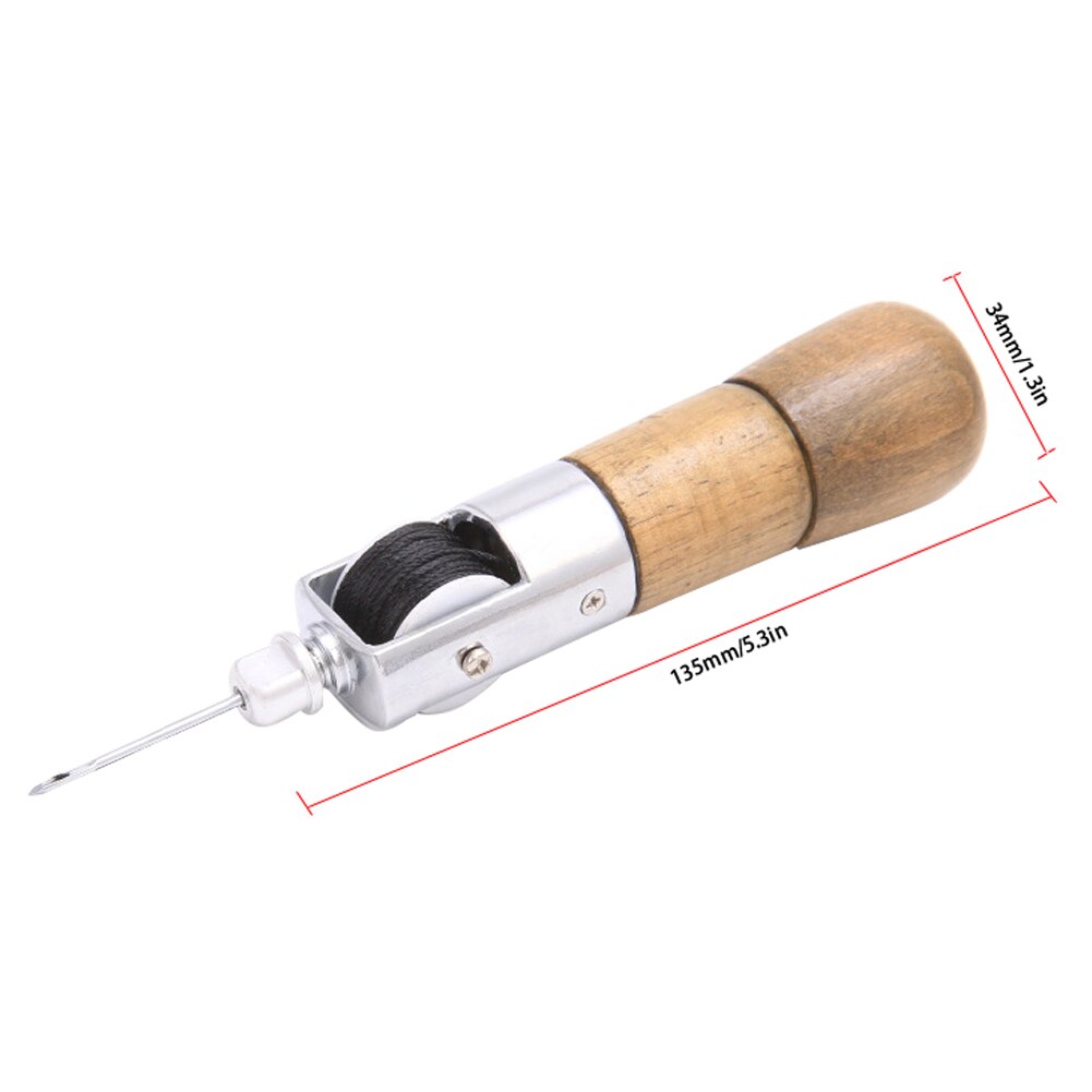Leathercraft Lock Steek Stitching Sewing Awl Leather Hand Stitcher Thread Needles Kit For Fabric Craft Stitch Leather Fabric