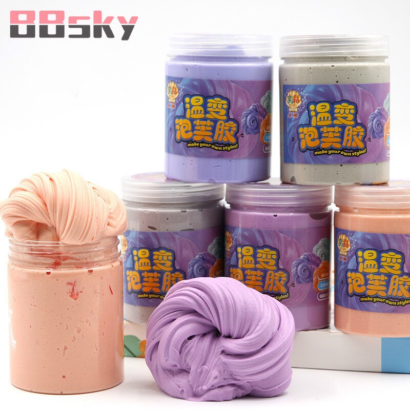 BBSKY 100G Super Licht Polymer Ton Temperatur Änderungen Farbe freundlicher Früer Bildung Spielzeug DIY Farbige Schlamm zu Filtern C199