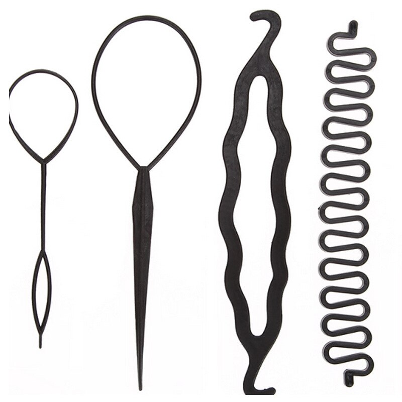 4 st/set multi-style kvinnor hår twist styling clip stick maker gör själv hår fläta verktyg håraccessoarer fläta gör själv frisyr