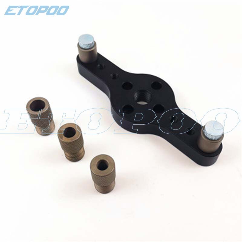 Woodworking Pocket Hole Jig 6/8/10mm Self-centering Vertical Doweling Jig Drill Guide for Locator Hole Puncher Carpentry Tools: black