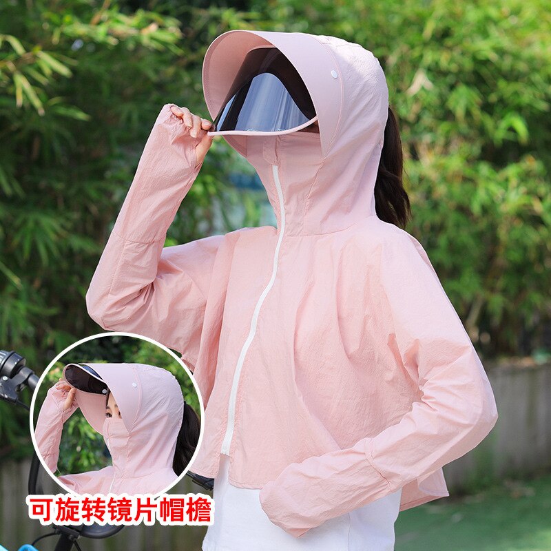 Bescherming Zonnehoed Vrouwelijke Reizen Zon Beschermende Doek Zomer Uv Bescherming Outdoor Bike Gezicht Schaduw Hoed Toevallige Zonnehoed Strand hoed: dan-fen-se