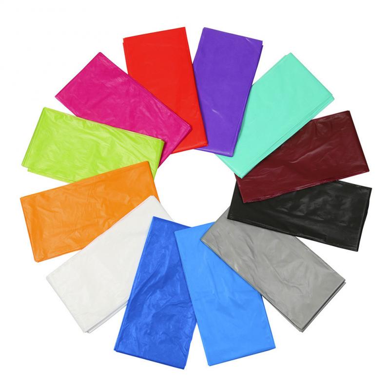1pc D&Z Pure Color Series Disposable PE Tablecloth Party Supplies Wedding Table Decoration Waterproof Desk Cover
