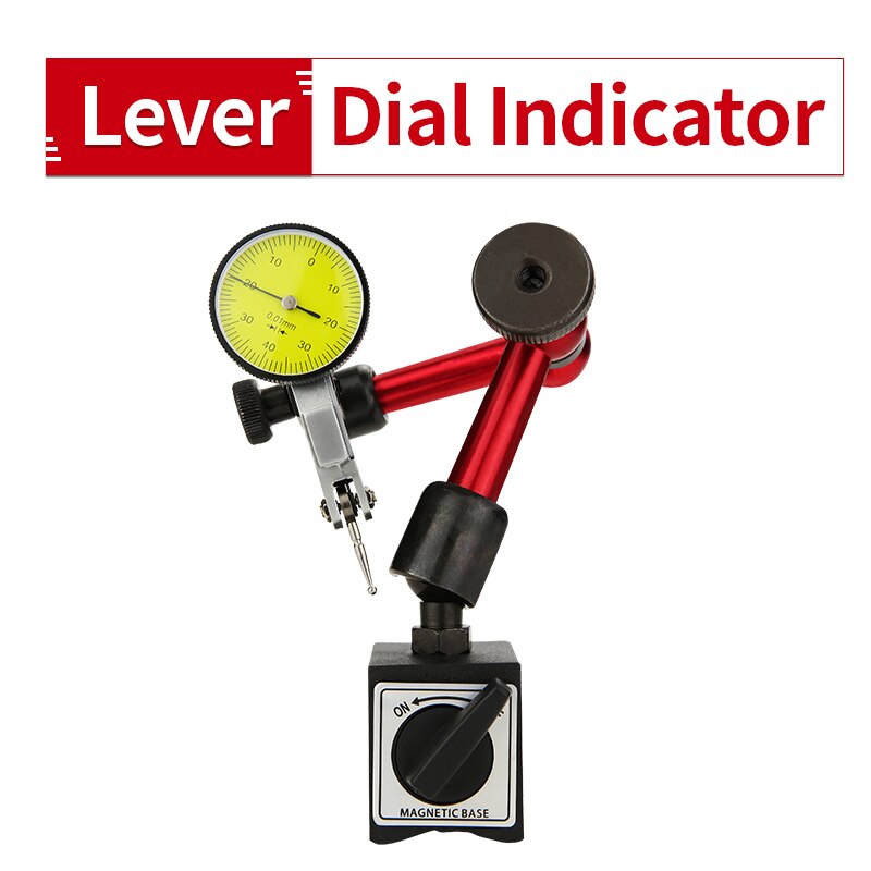 0.08 Leverage Dial Indicator Magnetic Base Bracket Dial Indicator Measuring Probe Micrometer Measuring Tool Magnetic Bore Gauge