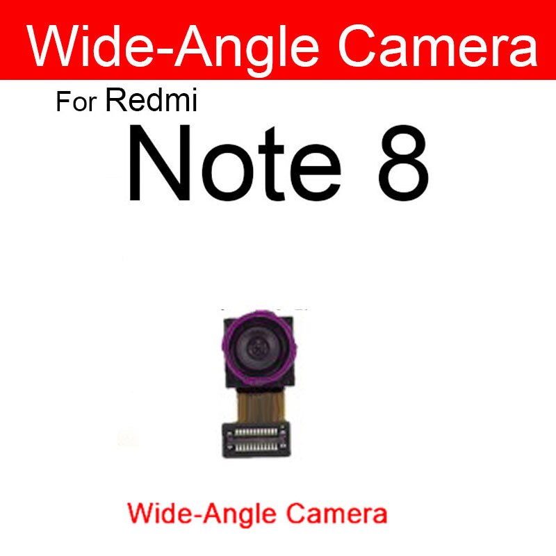 Hoofd Back Camera Voor Xiaomi Redmi Note 8 Note8 Achteruitrijcamera Flex Kabel Facing Camera Model 100% Goed Getest Vervanging: Wide-Angle