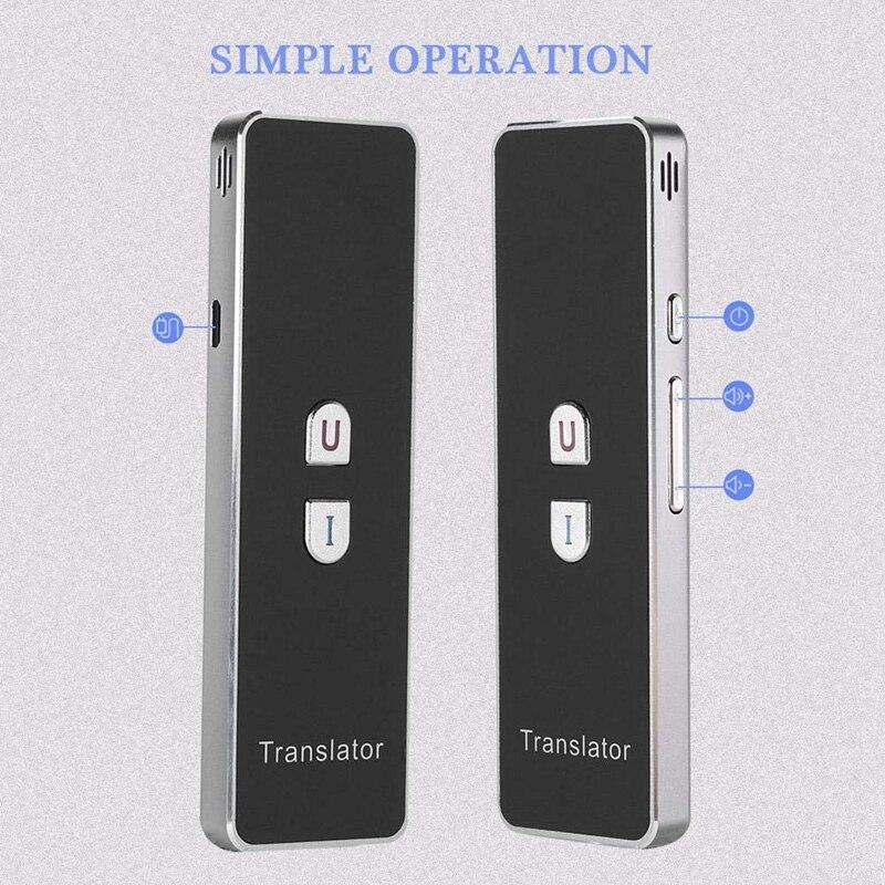 Smart Voice Translator Two Way Instant Pocket Interpreter Real Time Voice for Learning Business Meeting Travel