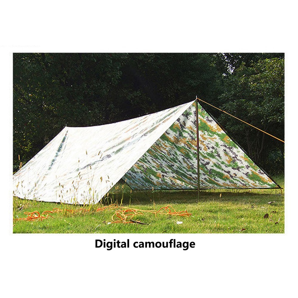 3*3m tent hammock tarp survival shelter parasol outdoor mountaineering tent mat carrying durable windproof rain shade canopy: M