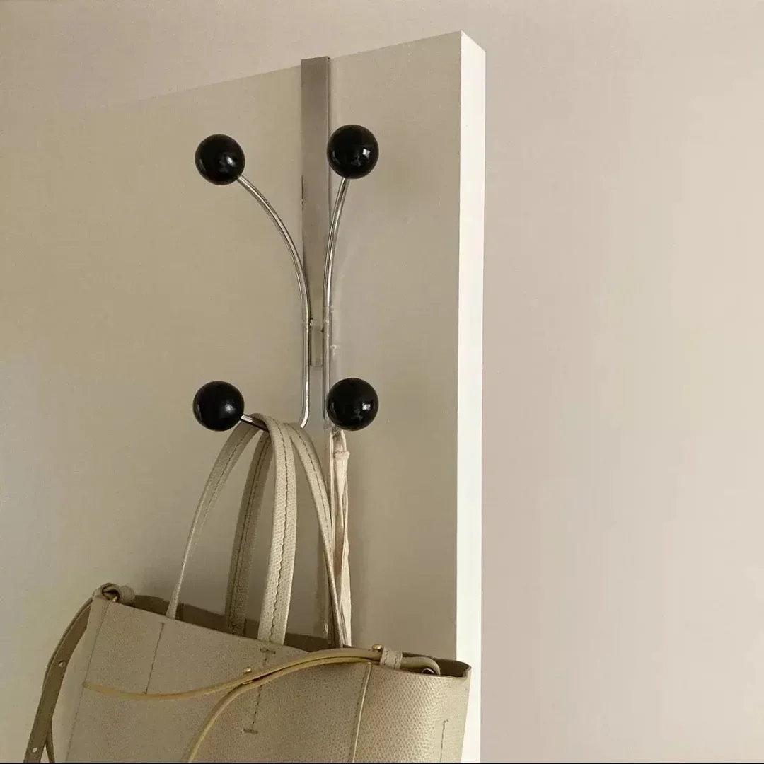Eckaufhänger Haushalt Metall Wandhaken ohne Markierungen Nageleisen dekorative Aufbewahrung Kleiderhaken Umkleidekabine Schrank Wohnzimmer: Dunkelgrau