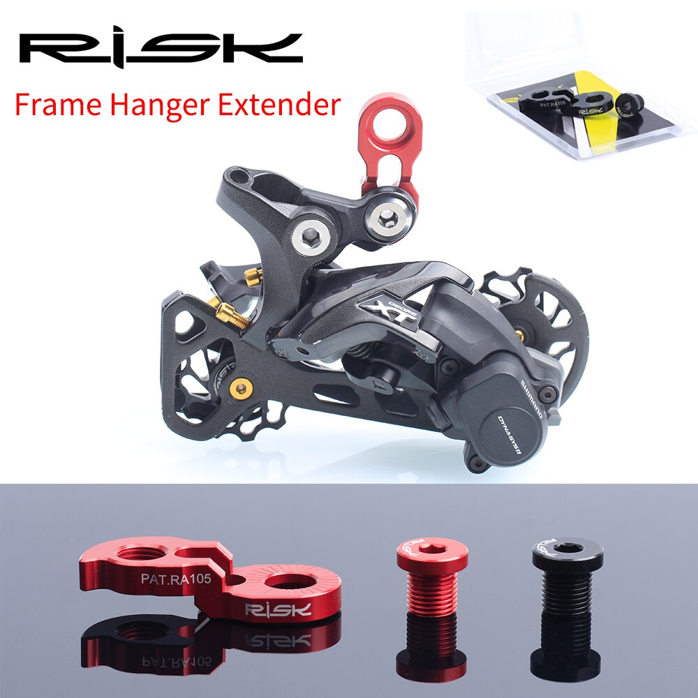 Risiko sykkel bakskifter henger forlenger sykkel hale krok forlengelse aluminium sykkelskifter adapter 40t 42t 46t sykkel deler
