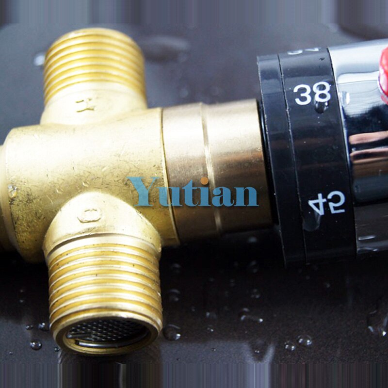 HOTAAN Brand Newest Retail - Brass Thermostatic Mixing Valve, Pipe Thermostat Valve, Control the Mixing Water Temperature